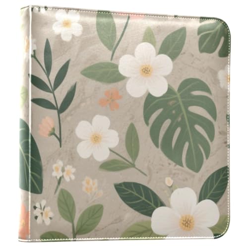 Photo Album 4x6, 5x7,6x8,Artificial Leather Photo Albums with 20 Detachable Sheets Plant Pattern for Family Wedding,Multi 8