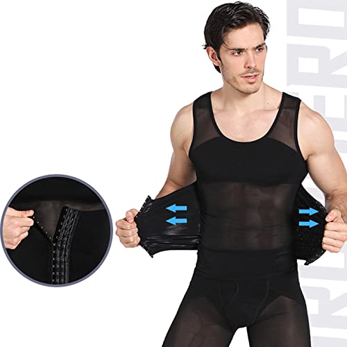 Modelador Corporal Masculino, Colete Modelador Corporal Regata para Treino Abdominal, Camisetas Mode