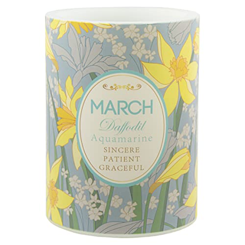 March Birth Month Battery Operated Flameless Pillar Candle 4