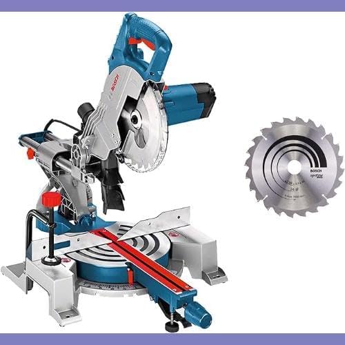 Bosch Professional Troncatrice radiale GCM 80 SJ (1.400 Watt, Ø lama: 216 mm, incl. 2 lama per sega circolare, chiave a brugola) - 4