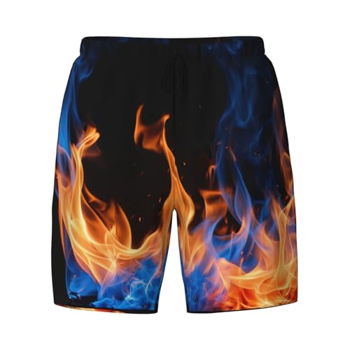 Short de bain respirant homme flamme bleue séchage rapide anti humidité - 5