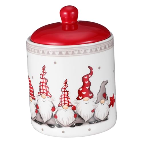 LOORGVEL Tanque De Almacenamiento Hermético Navideño Incluye Un Recipiente Grande Para Guardar Té Dulces Yogur Tarros Apilables Contenedores De Despensa Coloridos Comida Alta