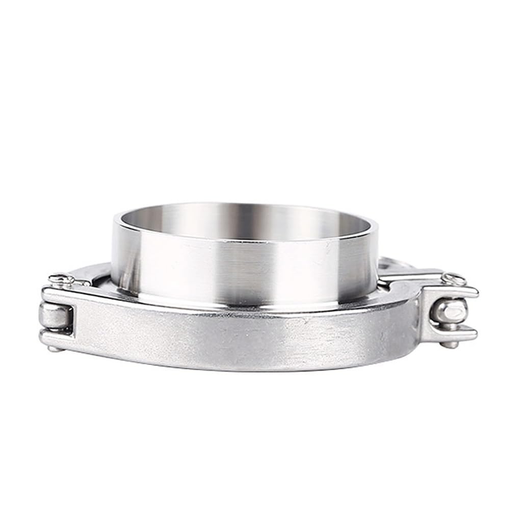 Zestaw złączek sanitarnych Tri Clamp – tulejka ze stali nierdzewnej 304, zaślepka, zacisk trójzaciskowy i uszczelka silikonowa (133 mm x 145 mm)