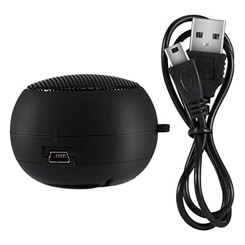 Portable Speaker, Mini Lightweight Travel Loud Basse Speaker with 3.5mm Audio Jack Built-in 180mAH Rechargeable Battery for iPod, Mobile Phone, MP3, MP4, PC, etc.(Black) Cover