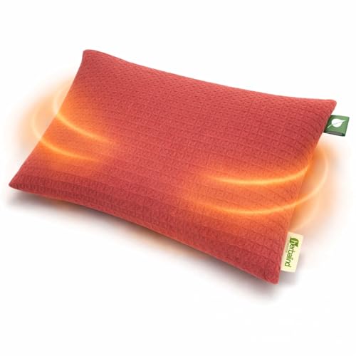 HERBALIND Wärmflasche Kirschkernkissen Waffel in Box - 100% OEKO TEX Baumwolle - Wärmekissen Körnerkissen Mikrowelle Natur Handmade in Germany für Erwachsene Kinder - 600g, 20x30cm (dark rosa)