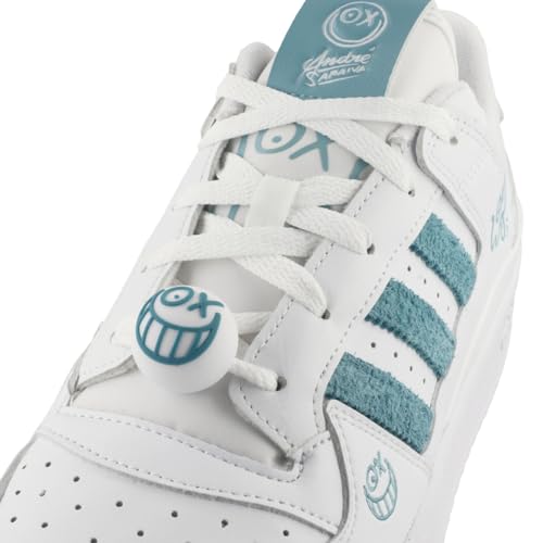 Image of adidas Originals Men Leather Forum Low CL Basketball Shoes, FTWWHT /FTWWHT /FTWWHT, UK-5.5