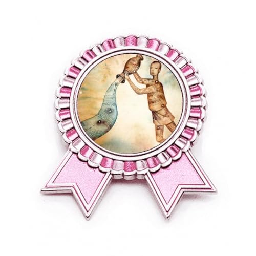 Broche constellation du zodiaque en métal rose avec épingle sécurisée