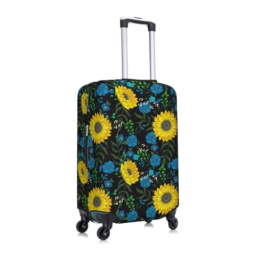 Sunflowers Leaves Luggage Cover Protector Anti-Scratch Washable Fits 18-32 Inch Luggage-Small3