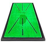 GolfStyle ゴルフマット ゴルフ 練習 マット 跡がつく ターフ跡が確認できる 素振り スイング ショットマット アプローチ アイアン 練習用 ダフり チェック ゴムマット 33×62cm 単品
