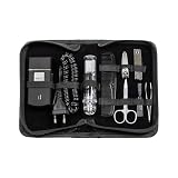 WAHL Travel Shaver Kit, Akumulatorowy, Elastyczna Folia, Szczoteczka do Zębów, Pilnik do Paznokci, Nożyczki do Paznokci, Pęseta, Grzebień, Bez Zadrapań, Idealny w Podróży, Mały, Etui Podróżne