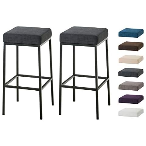 CLP Set De 2 Taburetes De Bar Montreal Tapizados En Tela Cover