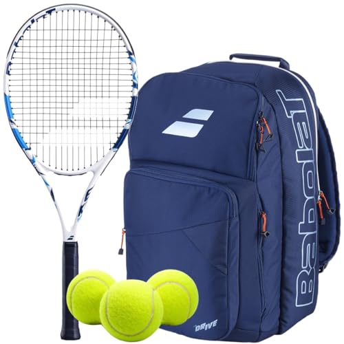 Babolat Evoke Team Strung Tennis Racquet – Optional Bag, Balls, Grips