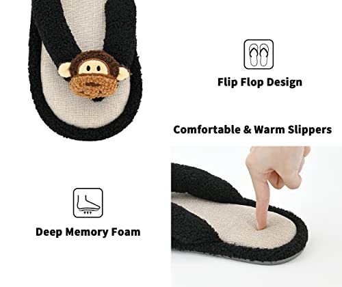Keyela Women's Flip Flops Slippers, Comfort Animal Bedroom Slippers, Summer Spa Thong, House Open Toe Slide Sandal for Indoor4