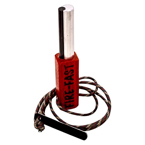 Fire Fast Kamper Lanyard. European Fire Steel Ferro Rod And Magnesium. Compact Durable Lite Weight Emergency Fire Starter For Camping, Backpacking, Hiking. #TOP1