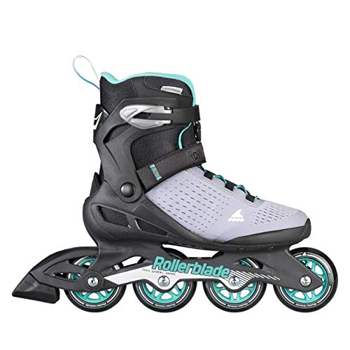 Rollerblade Zetrablade Elite Women's Adult Fitness Inline Skate, Black and Powder Blue, Performance Inline Skates, 8