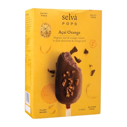 Selva Acai Popicles Orange with Orange Peel Multi-pack (3 x 85ml) - Frozen