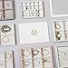 Vlando Miller Jewelry Trays Stackable Showcase Display Drawer Organizer Storage Toughened Glass Lid Multi-Purpose Multiple Combinations Large Capacity Multi-Layer Design and Fashion-White