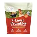 Manna Pro Chicken Feed, 16% Protein Layer Crumbles with Probiotics for Digestive Health, Complete Feed for Laying Hens to Support Egg Production, Nutrient-Rich Chicken Food, Made in USA, 8 lb Bag