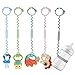 Toy Straps for Baby, Pacifier Holder Clip with self-Adjusting Bayonet, Pure Silicone Material Without BPA; Can be Used for teethers, Feeding Bottles, Toys, Baby Cribs, high Chairs(5PS)