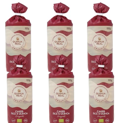 Pack 6x Tortitas de Arroz con Quinoa Bio 100g | Quinua Real | Sin Gluten | Ecológicas y Crujientes | Snack Saludable