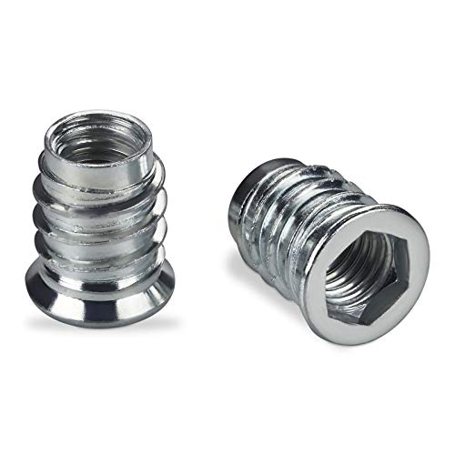 10 x PROFI Einschraubmuffen M10 x 20 mm aus verzinktem Stahl mit Innensechskant Eindrehmuffen Einschraubmuffen von SO-TECH®