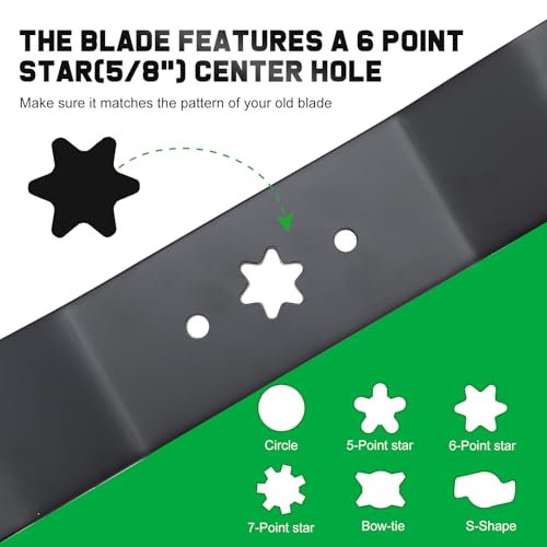 Image of Grasscool 942-04053C Mower Blades for Cub Cadet 50 Inch Zero Turn Cutting Deck Mowers Replace 742-04053c