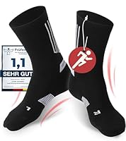 CORE GORIMO - Laufsocken Kompression - Anti-Blasen Schutz - Kompressionssocken Damen & Herren zum laufen, running und beim Sport (39-42, Schwarz)