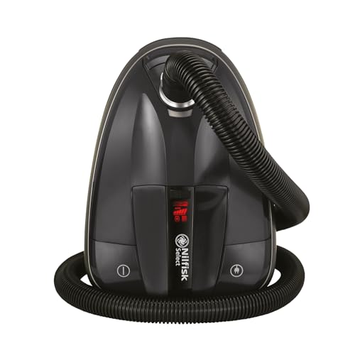 Nilfisk Aspiradora Select para Suelos y Alfombras   Aspirador de Trineo Anti Alérgenos con filtro HEPA, Elimina el Polen de Suelos y Aire   Negra (BLSU13P08A1)