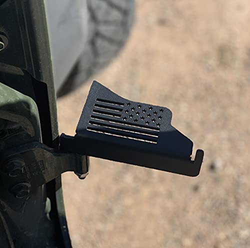 Steel Front Foot Pegs Rest Pedal Compatible with 2007-2021 Jeep Wrangler JK JKU JL JLU Unlimited 2-Door / 4-Door Exterior Door Hinge -2pcs by MOEBULB - Image 6