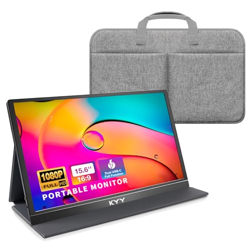 Image of KYY 15.6 inch Portable Monitor (K3-G) and Travel Bag