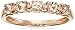 10k Rose Gold Morganite and Diamond Accented Stackable Ring, Size 7