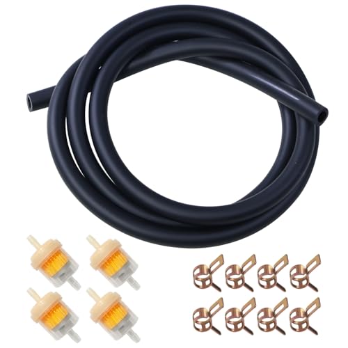 Image of Dirt Bike Gas Fuel Line Hose Fuel Filter for 50cc 110cc 125cc TaoTao Coolster Apollo GY6 Motorcycle Pit Bike Motocross Pocket Bike Chinese Atv Four Wheeler Moped Scooter Quad Go Kart Parts Black