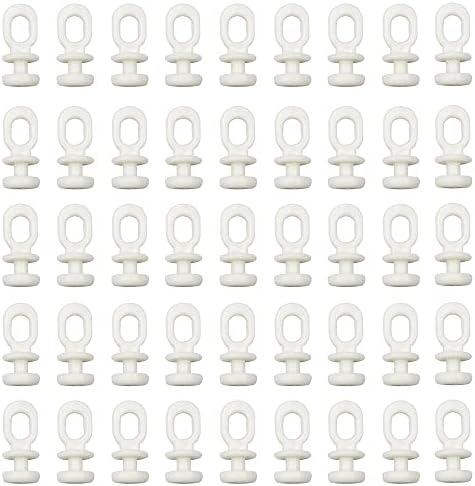 DCQQ 100 PCS Curtain Hooks Rollers Curtain Rail Slider Hooks Curtain Track Glider Hooks Rod Slides Rollers for Window Curtain Door Curtain and Shower Curtain