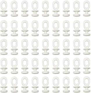 DCQQ 100 PCS Curtain Hooks Rollers Curtain Rail Slider Hooks Curtain Track Glider Hooks Rod Slides Rollers for Window Curtain Door Curtain and Shower Curtain