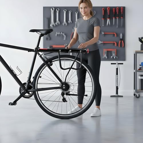 Carrier de carga trasero con sistema de liberación rápida y rack extensible para bicicleta 2