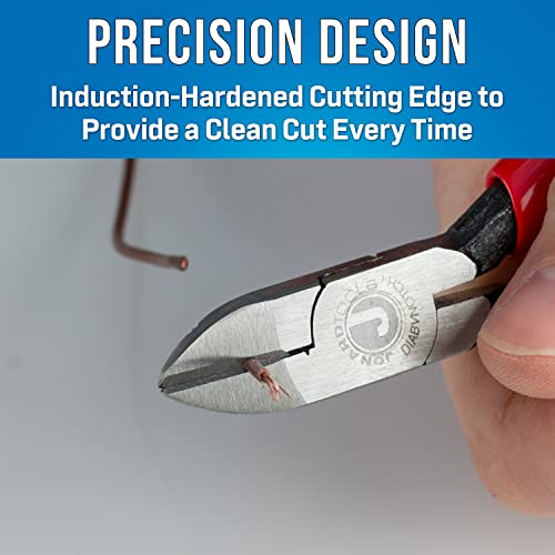 Jonard Diabvnotch Crushing And Slitting Diagonal Plier With Red Handle, 6-3/16" Length #TOP1