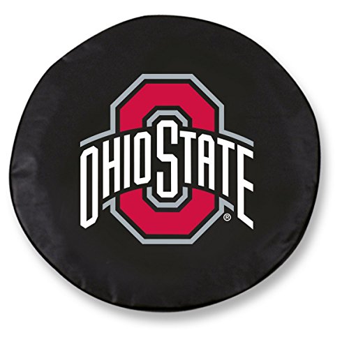 NCAA Tire Cover by Holland Bar Stool - Ohio State, Black - 30.75in x 10in