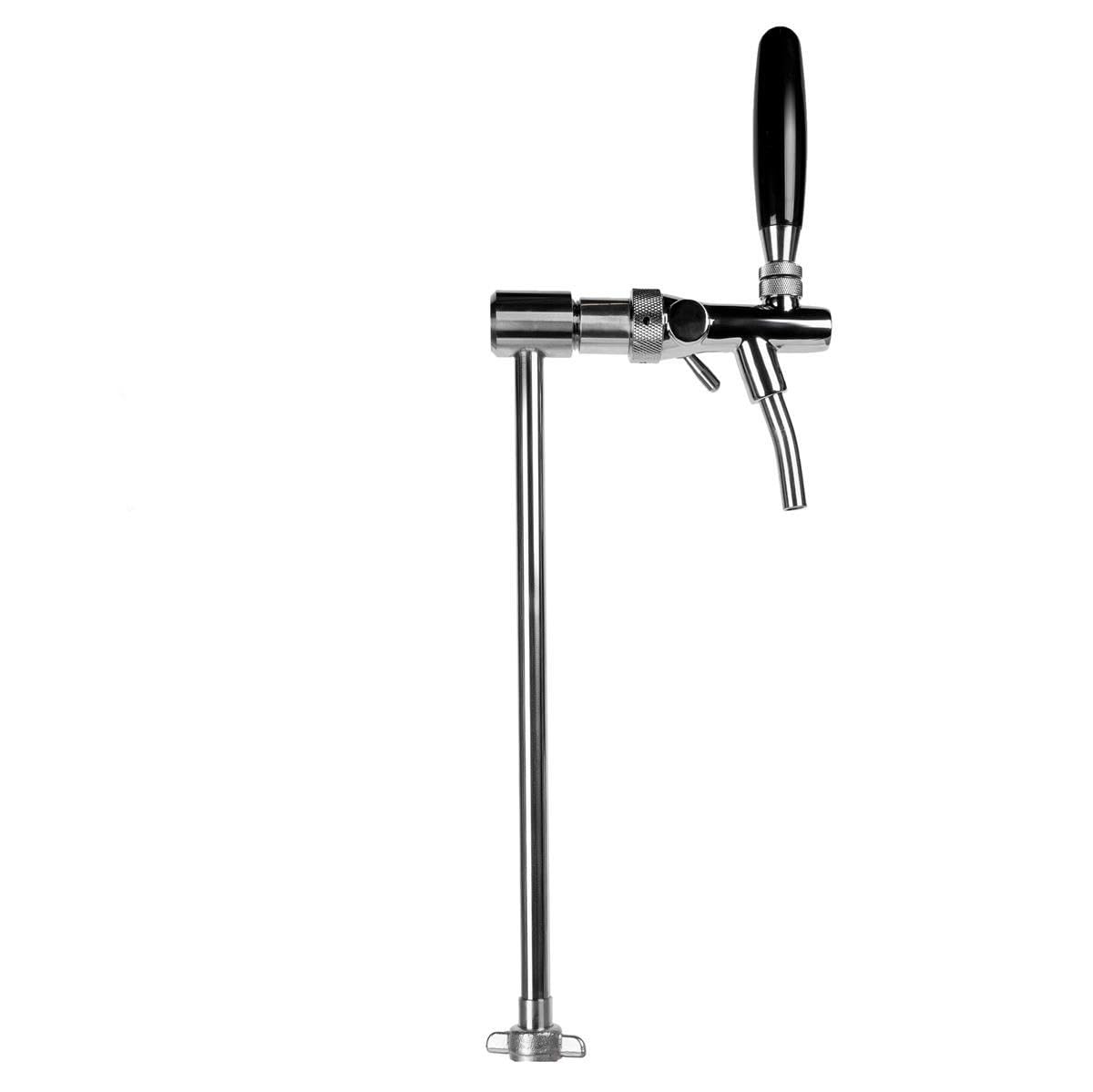 Zapfgarnitur Edelstahl Kegschanksäule mit Kompensatorschankhahn & Druckminderer für 16g Kapseln Ideal für unterwegs