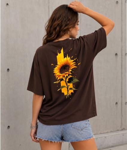 Image of London Hills Tshirt for Woman | Oversized Tshirt for Women | T Shirt for Womans | Graphic T Shirt for Women Pure Cotton | Tops for Woman Western, Printed Oversized Loose Fit Plus