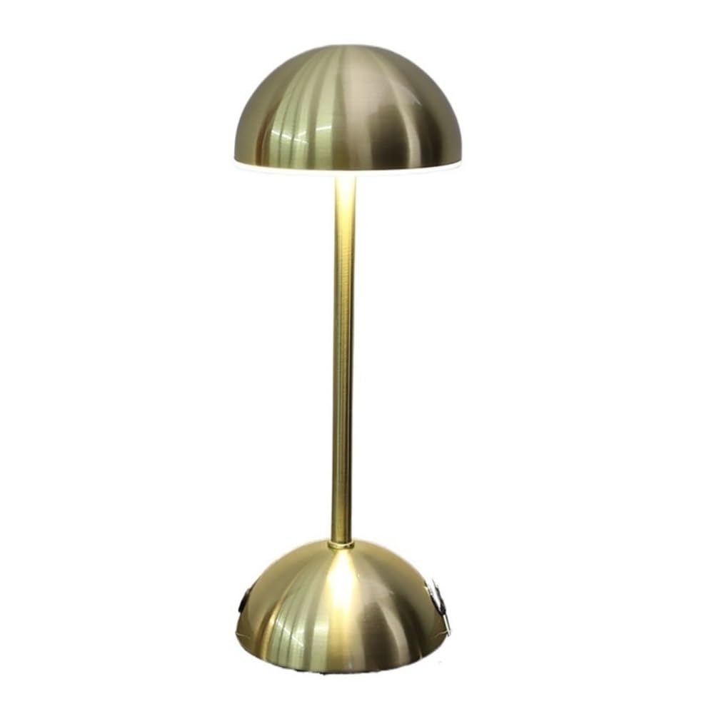 USB Rechargeable Touch Desk Lamp, 3-Color Dimmable Night Light for Bedroom, Restaurant, Bar Desk Lamp(Gold)
