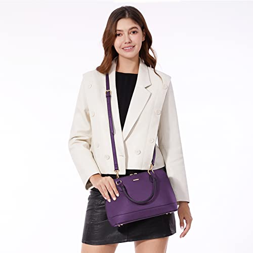 Image of LOVEVOOK Purse for Women Crossbody Bags Classic Double Zip Top Handle Dome Satchel Bag