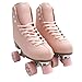 JianJud Damen Rollschuhe PU-Leder High-Top Rollschuhe Erwachsene zweireihige Schlittschuhe Rollschuhbahn Aluminium Basishalterung Rollschuh Schnürsenkel Vorderbremse Rollschuhe A,38