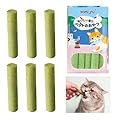 6PCS Cat Grass Teething Stick Cat Grass Sticks for Indoor Cats, Cat Dental Sticks Cat Chew Sticks Cat Teeth Cleaning Treats Natural Grass Catnip Sticks Catnip Toys Sticks for Hairball Removal