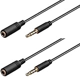 2er Set WireThinX Klinkenverlängerung 3,5mm, Stecker an Buchse (4polig),...