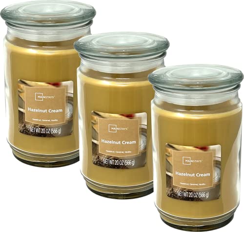 Mainstays 20Oz Hazelnut Cream Scented Candles, 3-Pack #TOP20