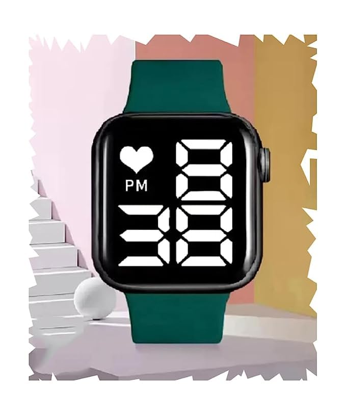 SELLORIA Color Digital Watch - for Boys & Girls Digital Watch - for Boys & Girls Watch Mens for Kids Women Men Couple Electronic Digital Sports Watch (Green) (B0CB91F3J1) Amazon Price History, Amazon Price Tracker