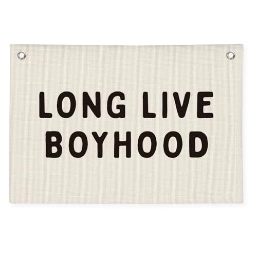 PLKMN Long Live Boyhood Banner Boy Nursery Decor