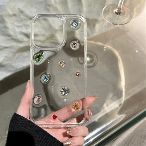 Coque de téléphone transparente pour iPhone 14 Plus et modèles Pro Max en époxy luxe