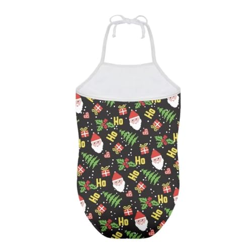 Image of Christmas Girls One-Piece Swimsuits Beach Halter Swimwear Bathing Suit for 3-10 Years