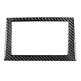 Aramox Navigation Screen Frame Trim,Carbon Fiber Car Navigation Screen Frame Trim Cover Fit for Infiniti Q50/Q60 2013-2019